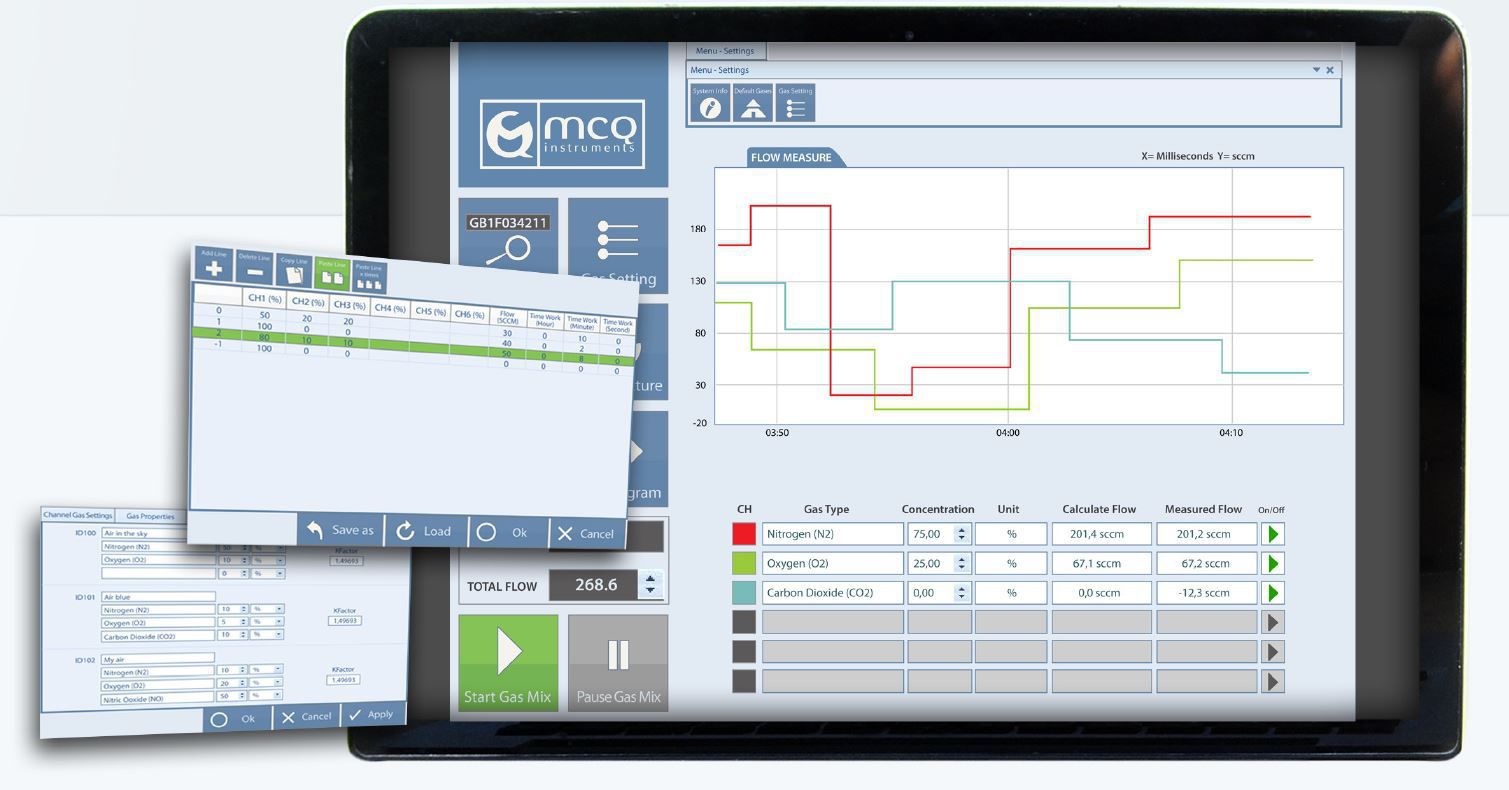 Software Para Mezclador De Gas GAS MIXER CREATOR MCQ Instruments 