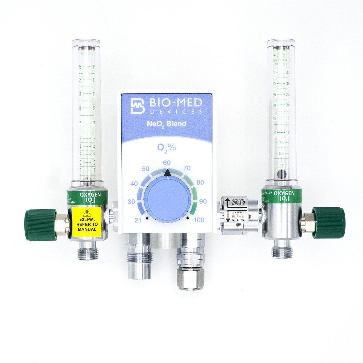 Mezclador de gases de anestesia 2003FF BioMed Devices de oxígeno