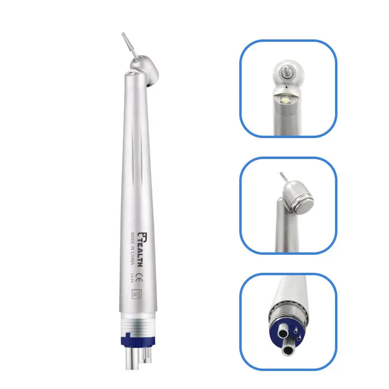 Pieza De Mano Dental De Alta Velocidad Con LED - Conexión Rápida 4H (Midwest), ángulo Recto