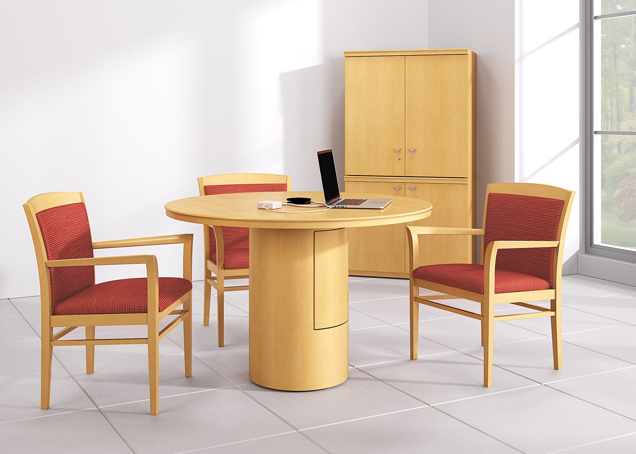 Mesa de trabajo Hiland National Office Furniture redonda