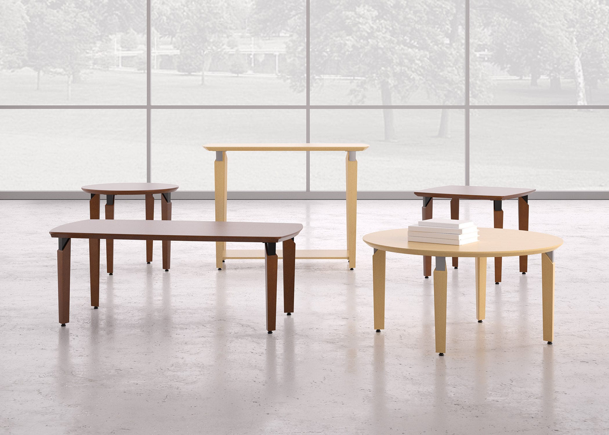 Mesa para sala de espera Pegos National Office Furniture redonda