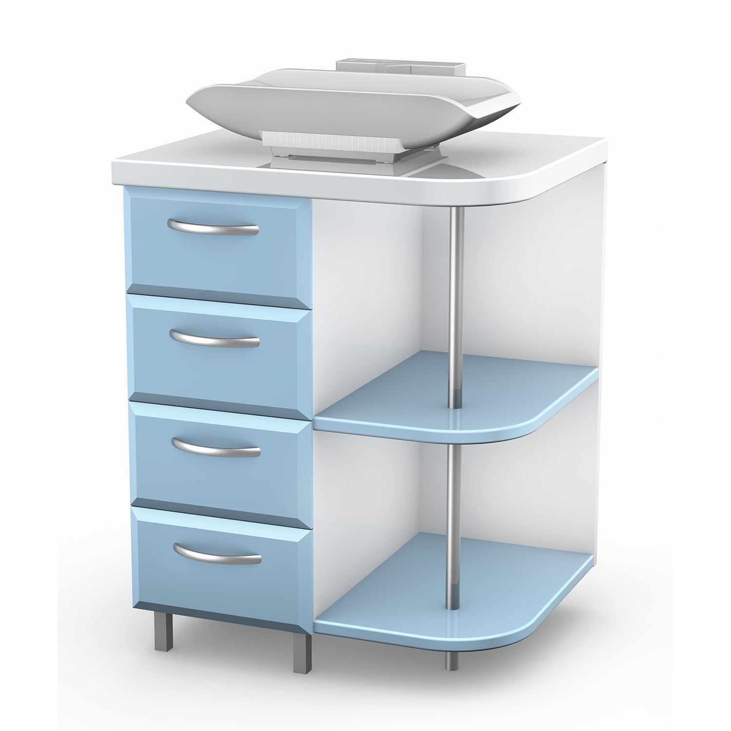 Armario de hospital - BP series - TECHMED - con cajón / con puerta