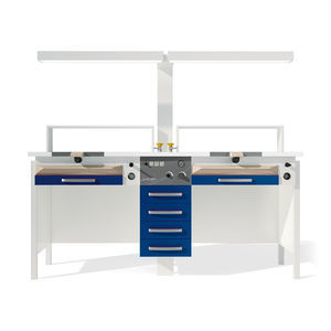 puesto de trabajo para laboratorio dental de acero inoxidable