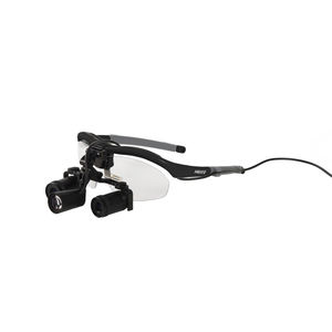 lupa binocular con montura de gafas