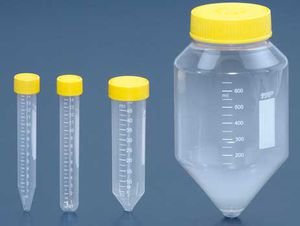 tubo de muestras de cultivo celular / de fondo cónico / esterilizado