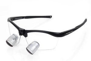 lupa binocular con montura de gafas