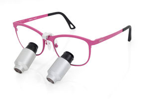 lupa binocular con montura de gafas