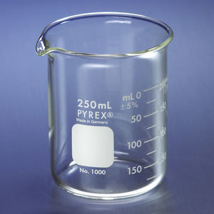 vaso de precipitados de laboratorio
