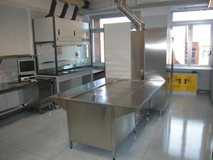 estación de trabajo de laboratorio para histopatología