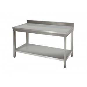 mesa de trabajo / de laboratorio / rectangular / de acero inoxidable