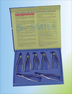 fórceps de extracción dental para bebés