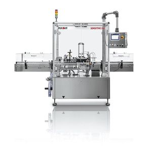 etiquetadora de frascos / para la industria farmacéutica / automática / en línea