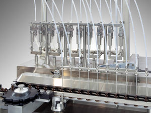 llenadora para líquido / servoaccionada / de pie / para la industria farmacéutica
