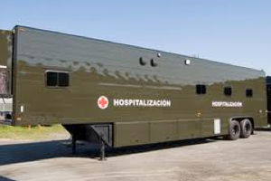 sala móvil de radiología para radiografía polivalente