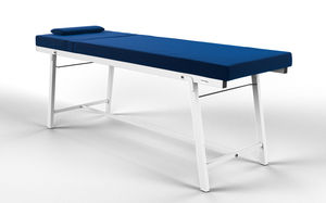 mesa de exploración manual / de altura fija / con respaldo regulable / plegable