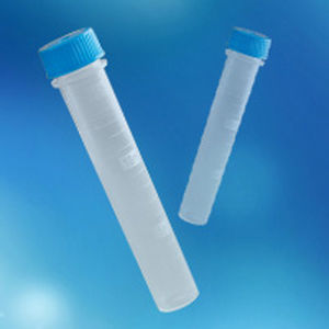 tubo de muestras de laboratorio / cilíndrico / de polipropileno / con tapón de rosca