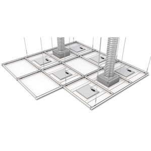 unidad modular de techo para sala blanca
