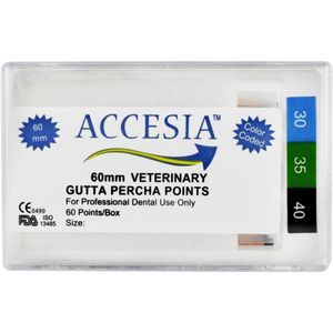punta de gutapercha para la odontología veterinaria