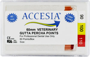 punta de gutapercha para la odontología veterinaria