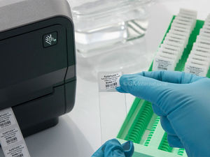 etiqueta para portaobjetos de microscopio