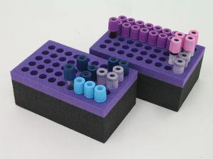 soporte de laboratorio para tubos de ensayo