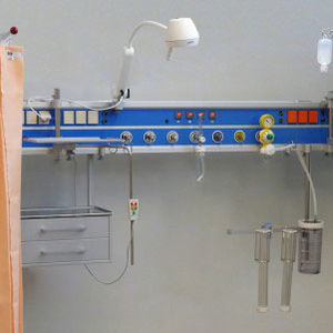 unidad médica de cabecera de pared