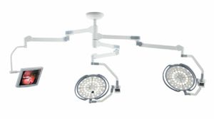 lámpara cialítica de techo / led / con cámara de vídeo / 2 brazos