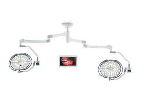 lámpara cialítica de techo / led / con cámara de vídeo / 2 brazos