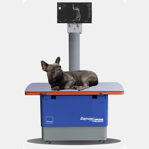 mesa de radiografía veterinaria con columna portatubos