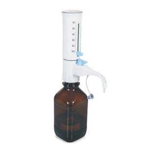 dispensador sobre frasco de laboratorio