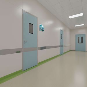 puerta para sala blanca