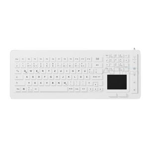 teclado médico con alfombrilla táctil