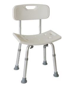 silla de ducha con respaldo