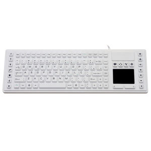 teclado médico con alfombrilla táctil