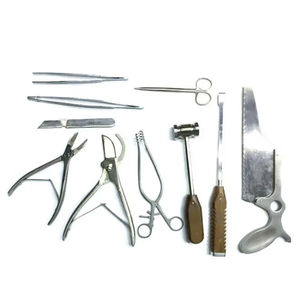 kit de instrumentos para autopsia