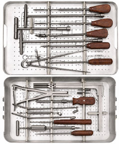 kit de instrumentos para cirugía del raquis