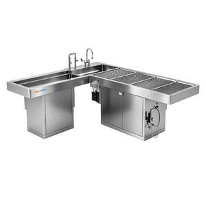 mesa de autopsia de laboratorio