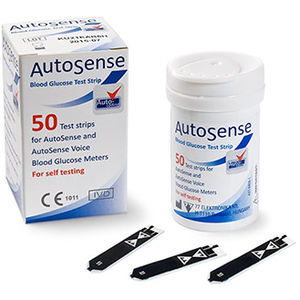 tira de prueba de diabetes
