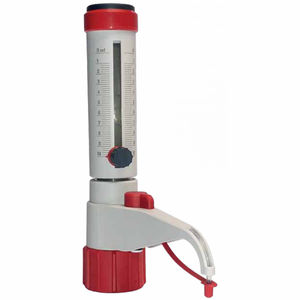 dispensador sobre frasco de laboratorio