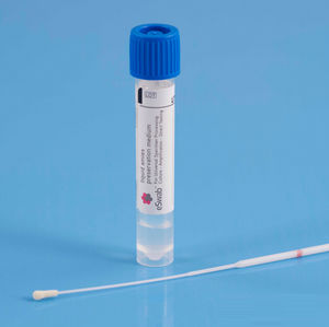 hisopo de microbiología / con medio de transporte / Amies / esterilizado