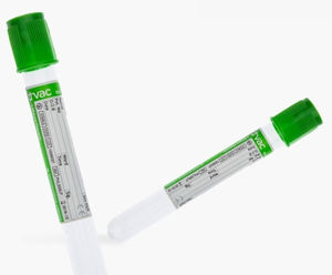 tubo de extracción cilíndrico / de sangre total / heparina de litio / heparina de sodio