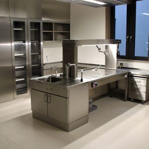 estación de trabajo de laboratorio de macroscopia