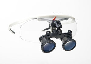 lupa binocular con montura de gafas