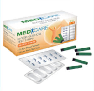 tira de prueba de diabetes