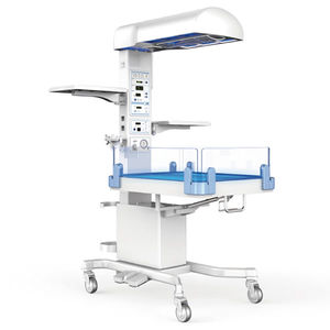 mesa de reanimación neonatal con lámpara de fototerapia 1