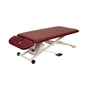 mesa de masaje manual / con reposacabezas / de altura ajustable / con ruedas