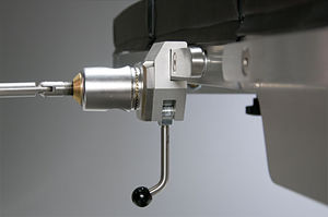 fijador para mesa de operaciones de acero inoxidable