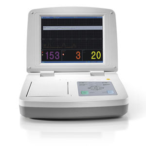 monitor fetal gemelar / con monitorización de la madre