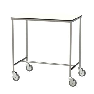 mesa de instrumentos con estantes