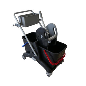 carro de limpieza / con bandejas / con cubo / médico